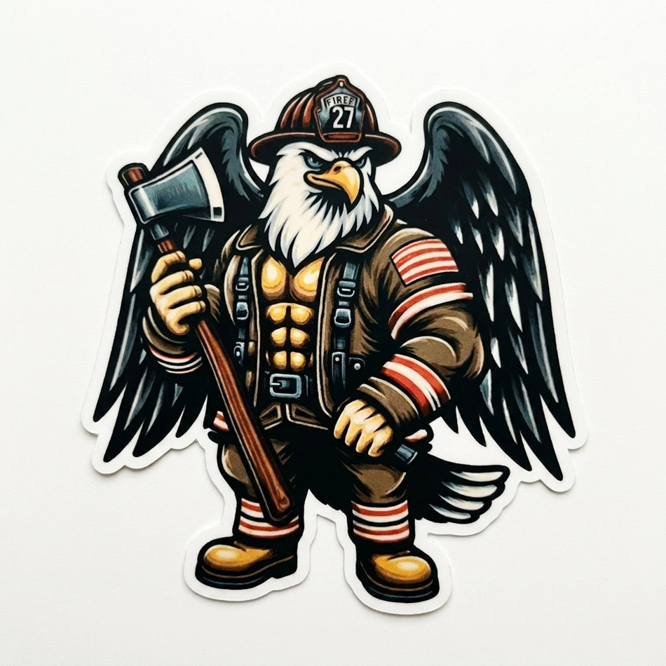 27 Eagle Firefighter Window/Helmet Decal or MAGNET