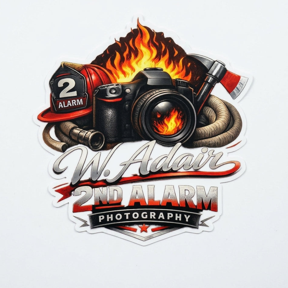 2nd Alarm Photography Window/Helmet Decal or MAGNET (sqd.1)