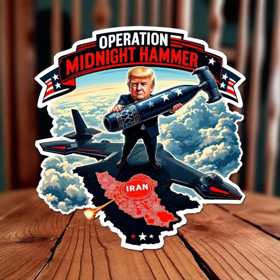 Operation Midnight Hammer Sticker Decal Trump Iran Sticker Decal Bunker Buster5
