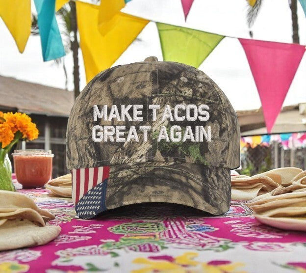 MAKE TACOS GREAT AGAIN HAT Trump PARODY FUNNY EMBROIDERED Adjustable Mossy Hat