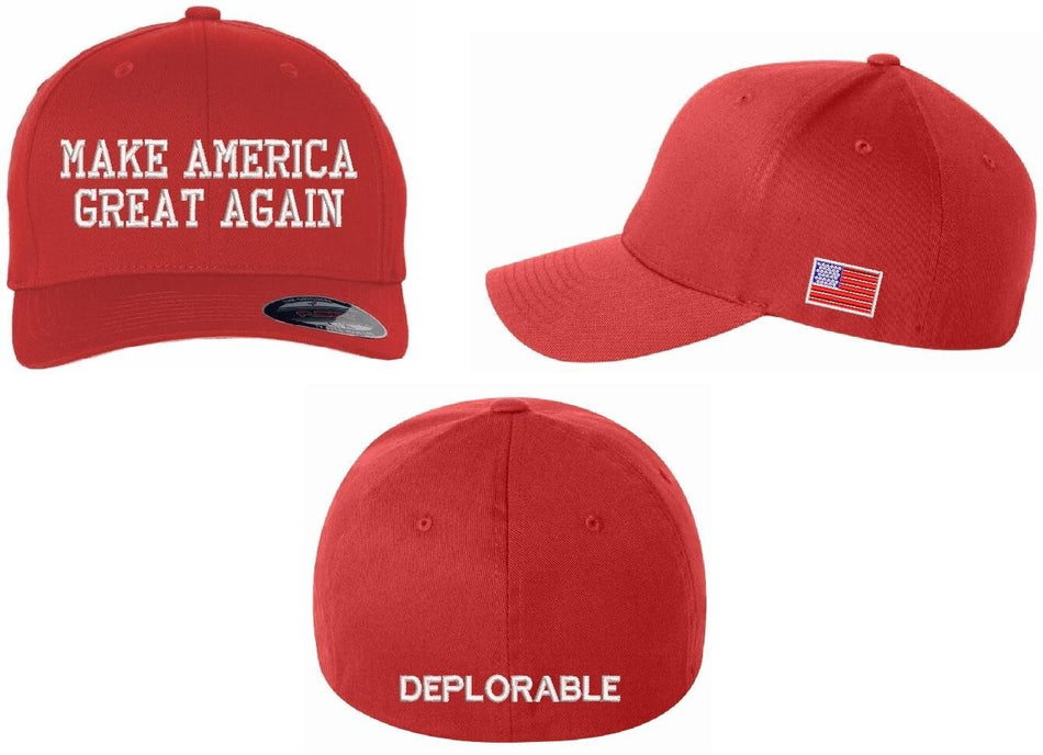 Trump 2025 Hat Make America Great Again Hat with side USA Flag and Deplorable