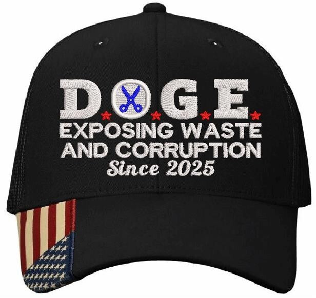 DOGE Hat Department of Government Efficiency Exposing Waste Mesh back Hat