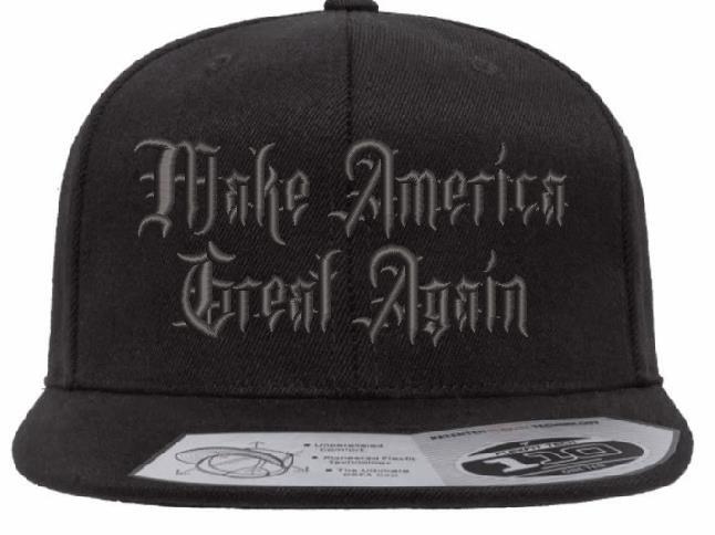 Trump 2025 Hat Gothic Dark MAGA Flex Fit Adjustable 110F Black Snapback Hat