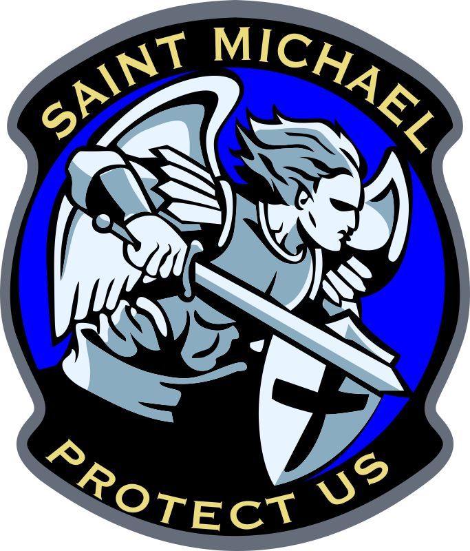 Police Decal SAINT ST MICHAEL PROTECT TACTICAL VINYL DECAL STICKER USA MILITARY