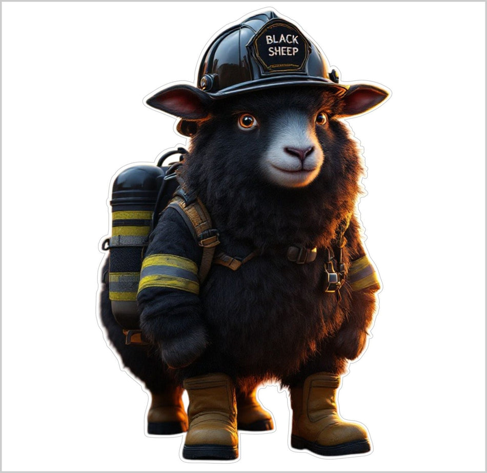Firefighter Decal Sticker Firefighter Black Sheep Gear AI Generated Decal