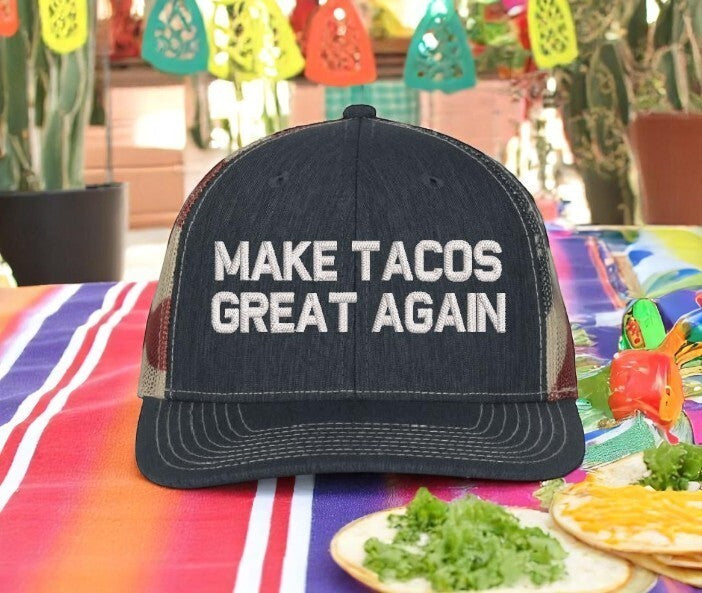 Let's Go TACO HAT Trump PARODY FUNNY EMBROIDERED Adjustable USA Old Glory Hat
