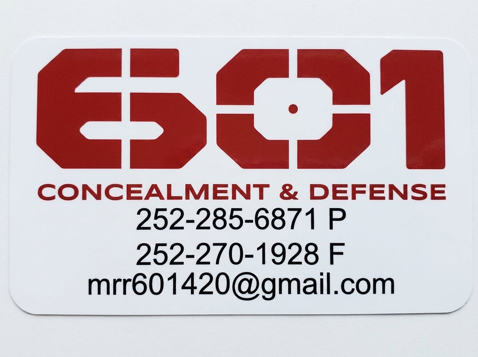 601 Concealment V2 Rectangle Window or Helmet Decal (rctd.1)