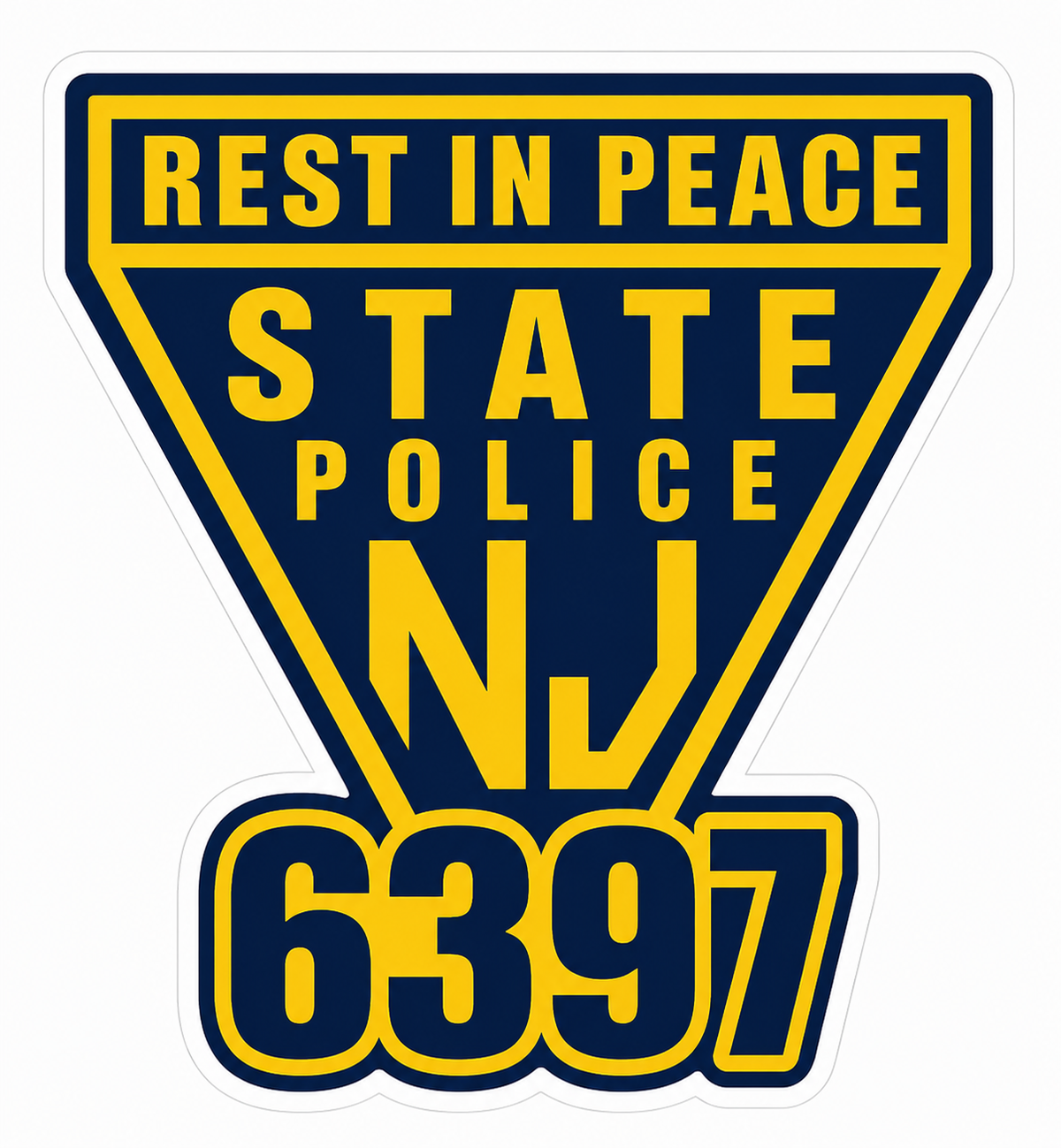 Rest in Peace 6397 Window or Helmet Decal economy non-reflective decal