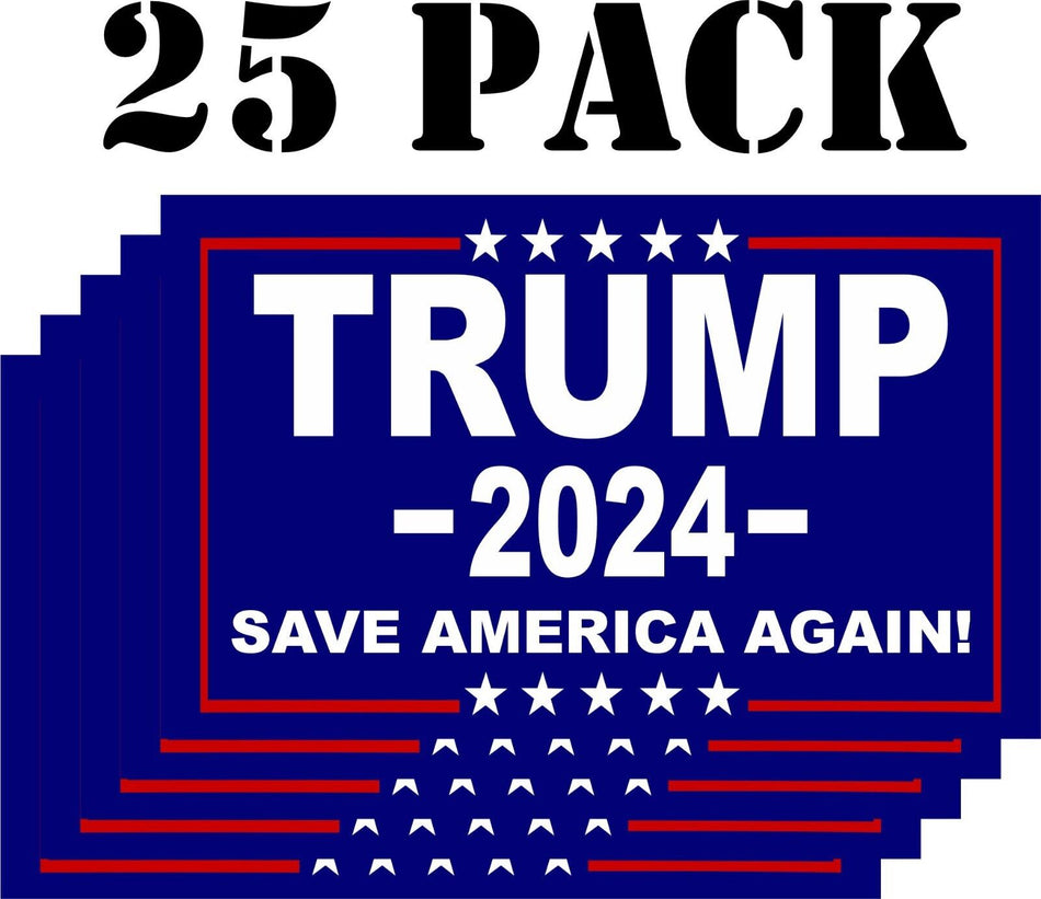 TRUMP 2024 25 PCS SET BUMPER STICKER STICKERS TAKE SAVE AMERICA BACK DONALD MAGA