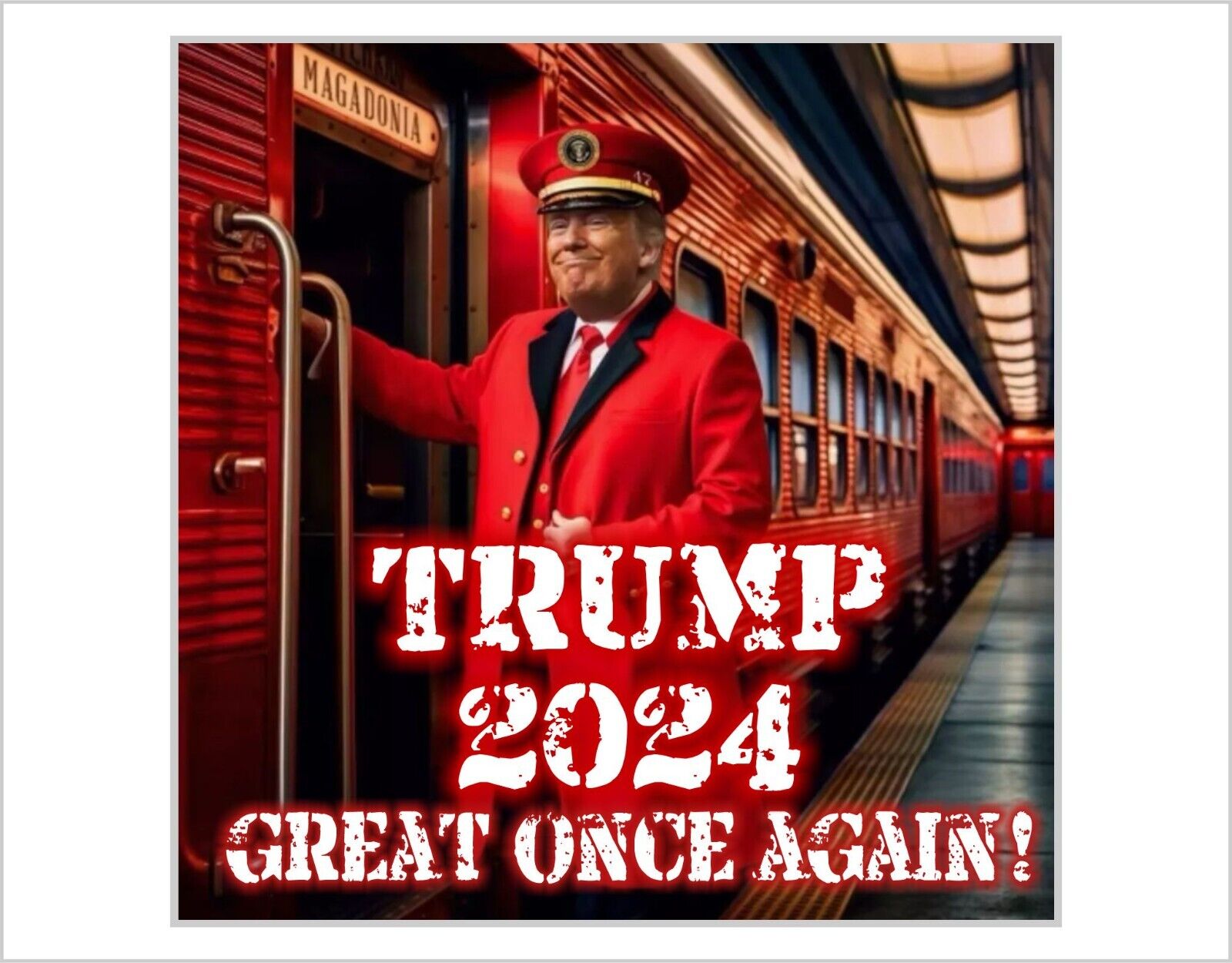 Donald Trump Trump Train Sticker or Magnet Trump 2024 MAGA Trump Train –  Powercall Sirens LLC