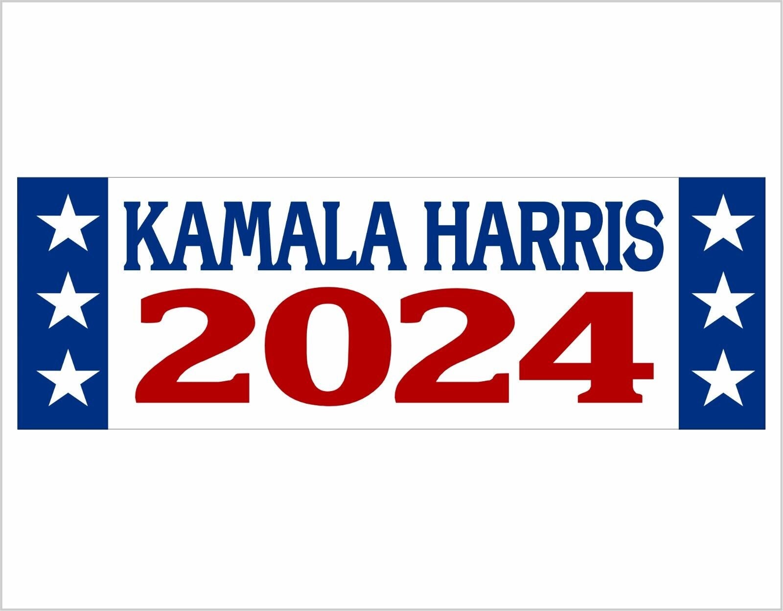 Kamala Harris 2024 Stars BUMPER STICKER or Kamala 2024 Kamala H