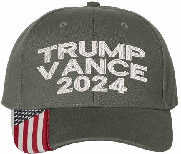 Trump Vance 2024 Embroidered Adjustable USA300 Red Adjustable Hat MAGA