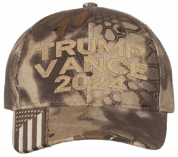 Trump Vance 2024 Embroidered Adjustable Kryptek Highlander Adjustable Hat MAGA