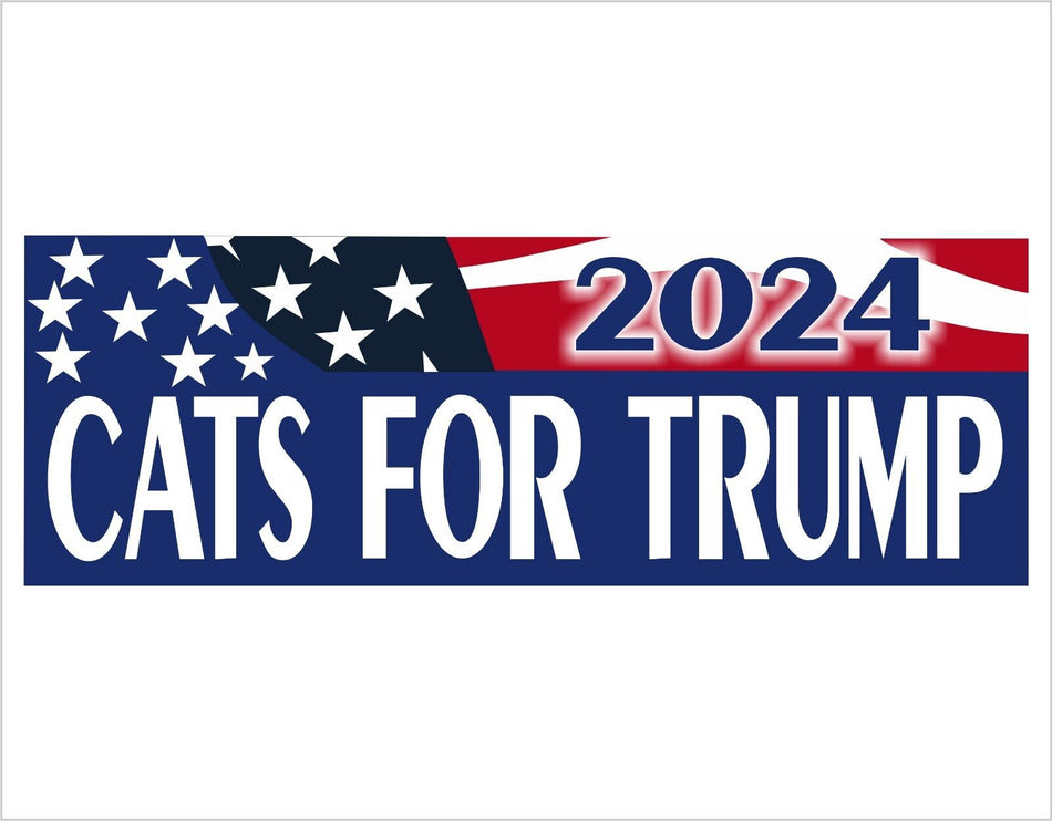 Cats for Trump Bumper Sticker or Magnet Trump Vance 2024 MAGA Trump Cats Dogs