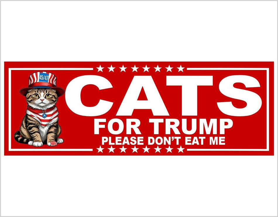 Cats for Trump Bumper Sticker or Magnet Trump Vance 2024 MAGA Save America