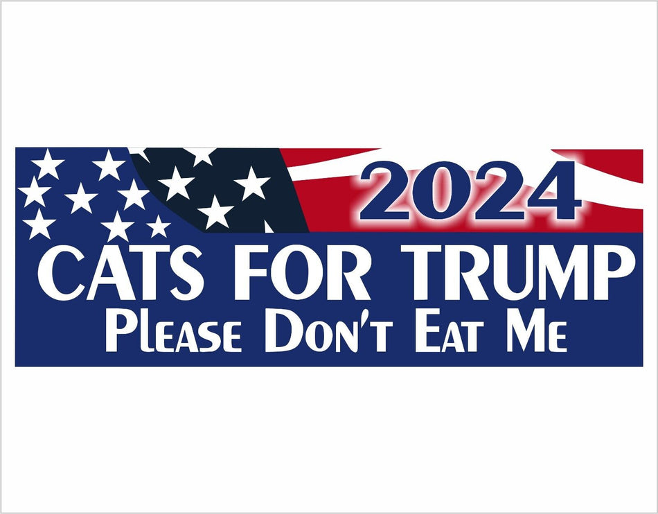 Cats for Trump Bumper Sticker or Magnet Trump Vance 2024 MAGA Cats for Trump