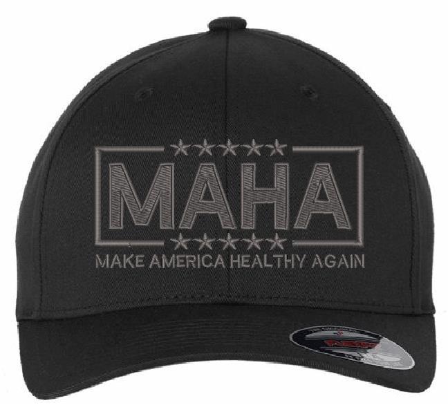 Make America Healthy Again Hat - MAGA Kennedy Black Flex Fit Hat w/ back Design