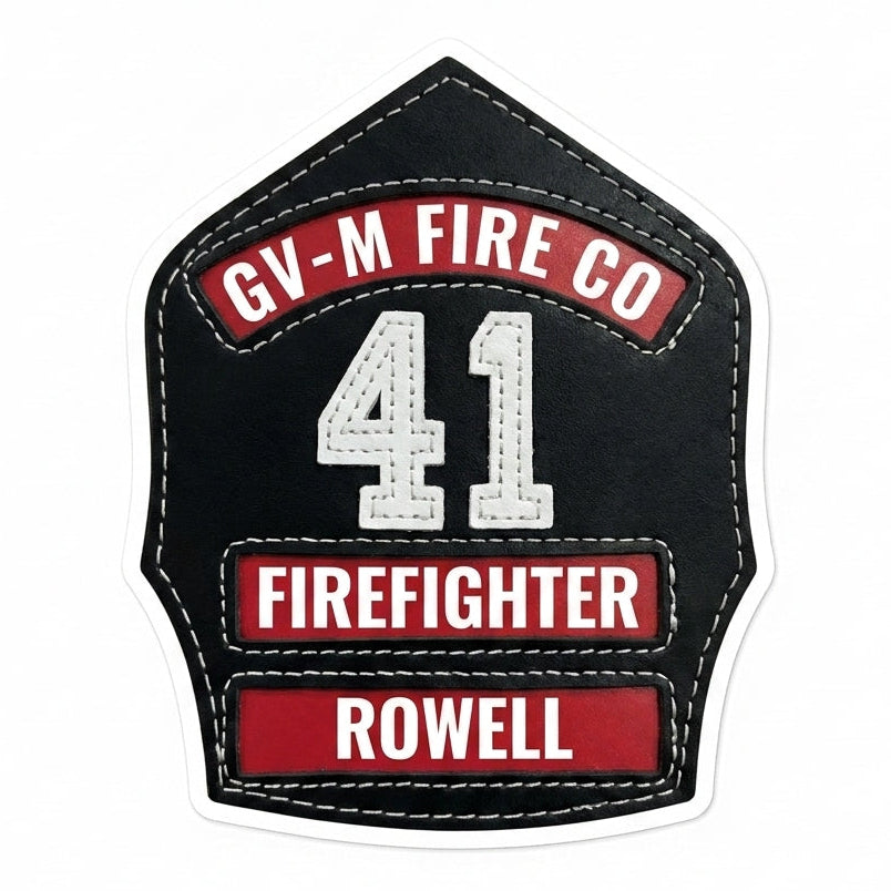 Firefighter Rowell Shield Window/Helmet Decal or MAGNET
