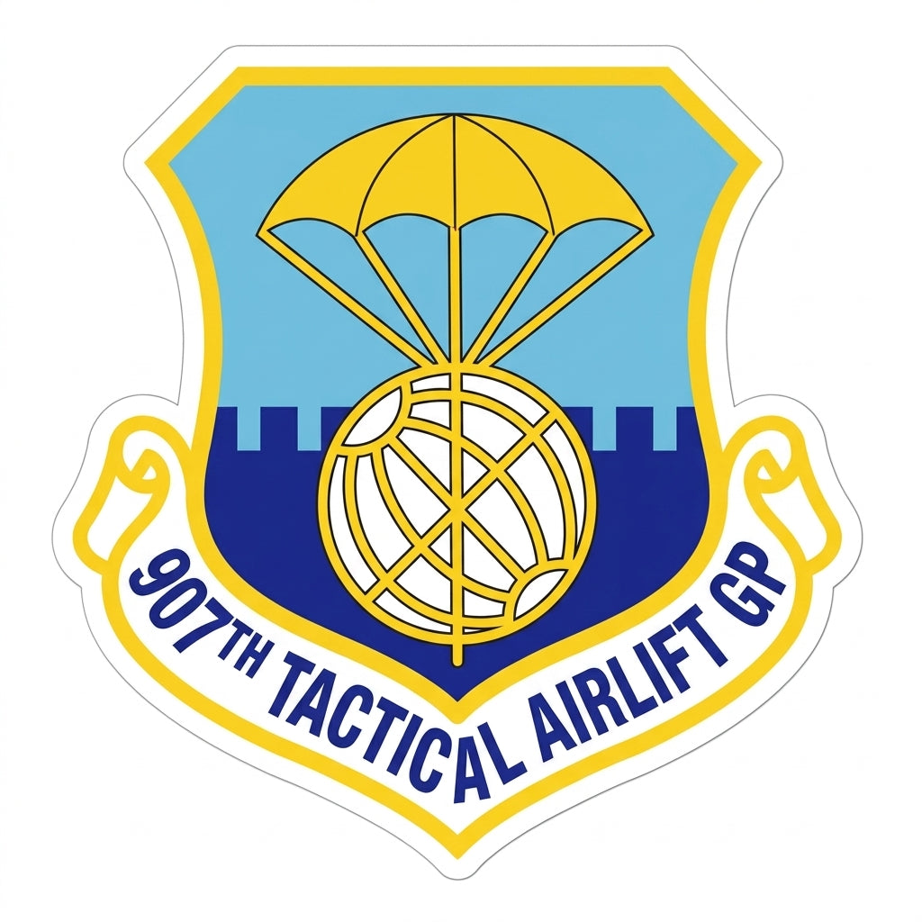 907th Tactial Airlift Customer Decal or Magnet economy non-reflective decal