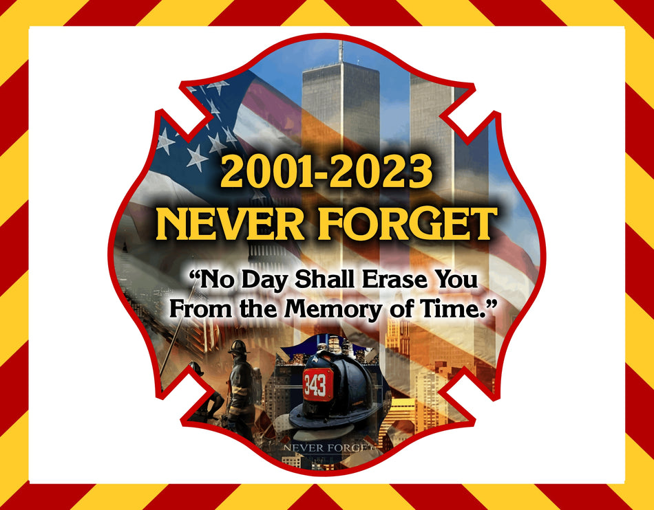 911 Memorial 2023 Never Forget Decal