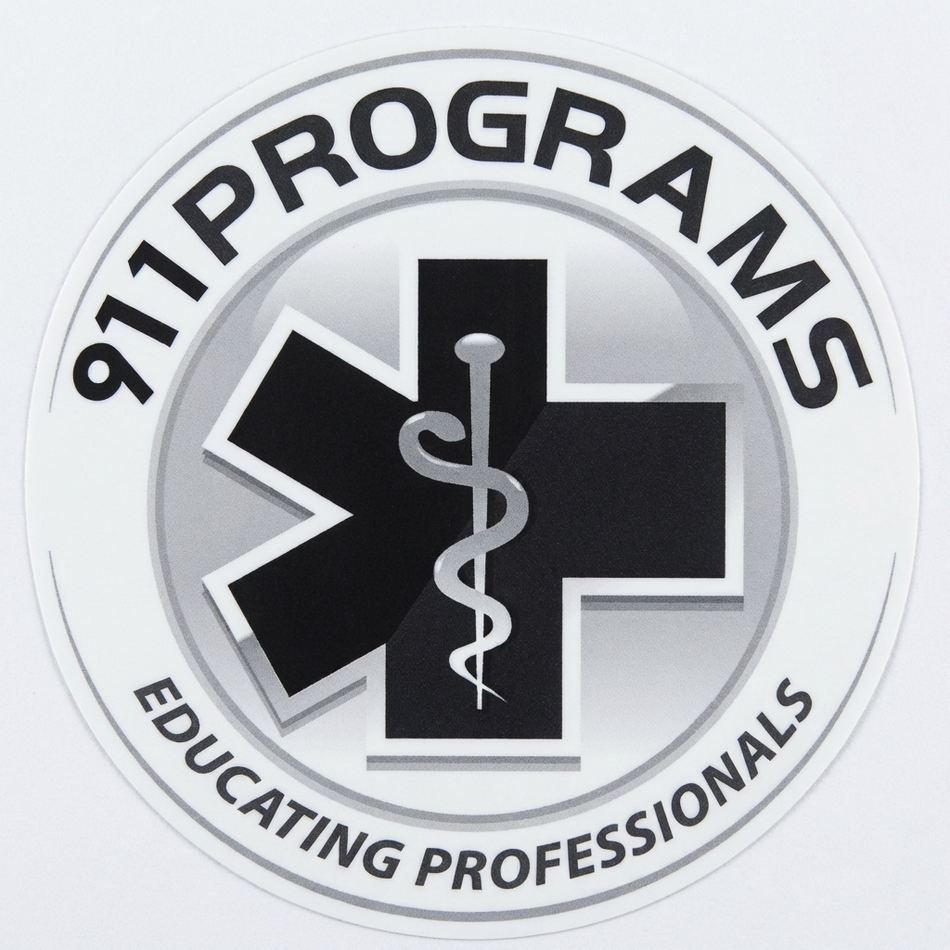 911 Programs Black/Gray/White Version Customer Decal