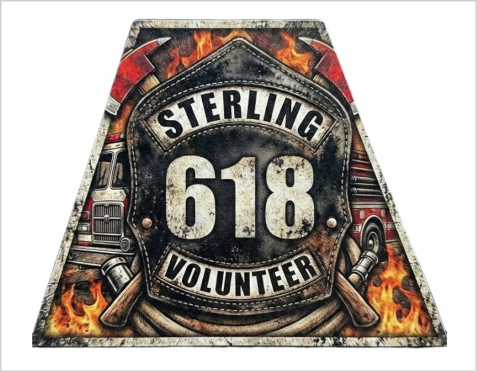 Firefighter Tetrahedron/Trapezoid Shield Custom Made Helmet or Window Decal - FULLY CUSTOMIZABLE