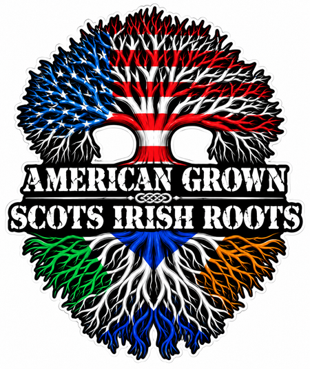 American Grown Irish ECONOMY Customer Decal Economy Bulk Decals (sqd.1)