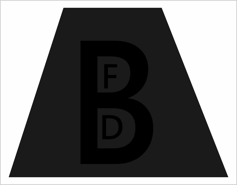 BFD Blacklite Helmet Trapezoid Decal