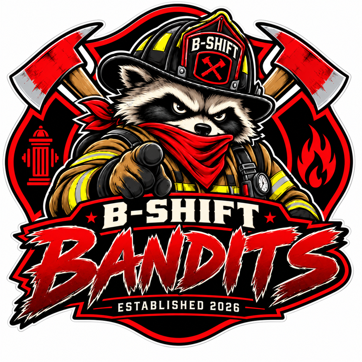 B Shift Bandits PREMIUM Customer Window or Helmet Decal (sqd.1)