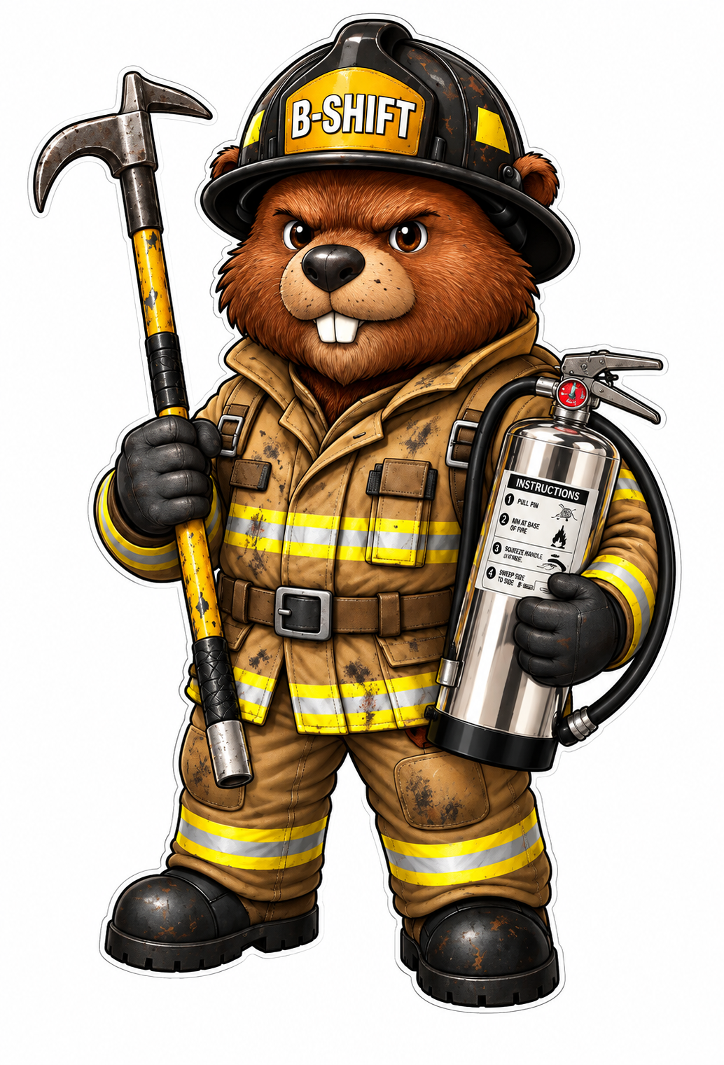 B Shift Squirrel PREMIUM Customer Window or Helmet Decal (sqd.1)