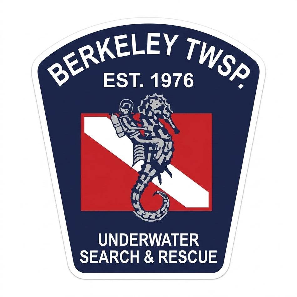 Berkeley Underwater Search and Rescue Window/Helmet Decal or MAGNET