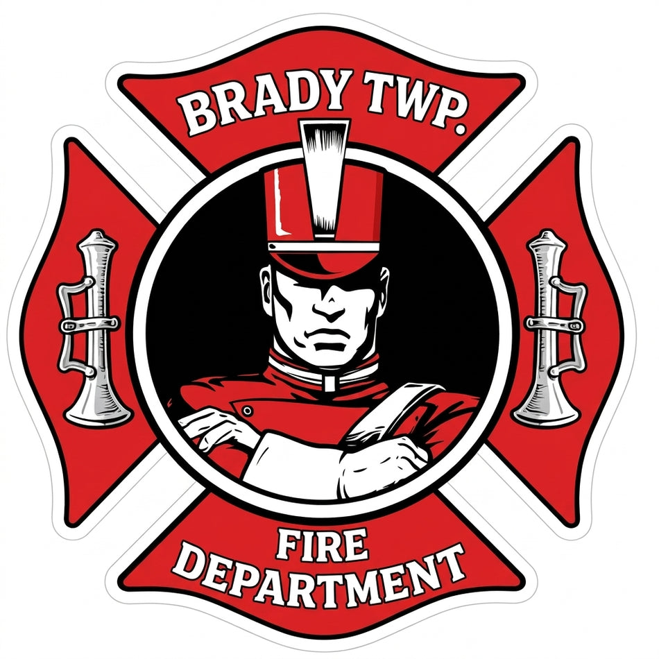 Brady Township Fire Department Window/Hardhat Decal