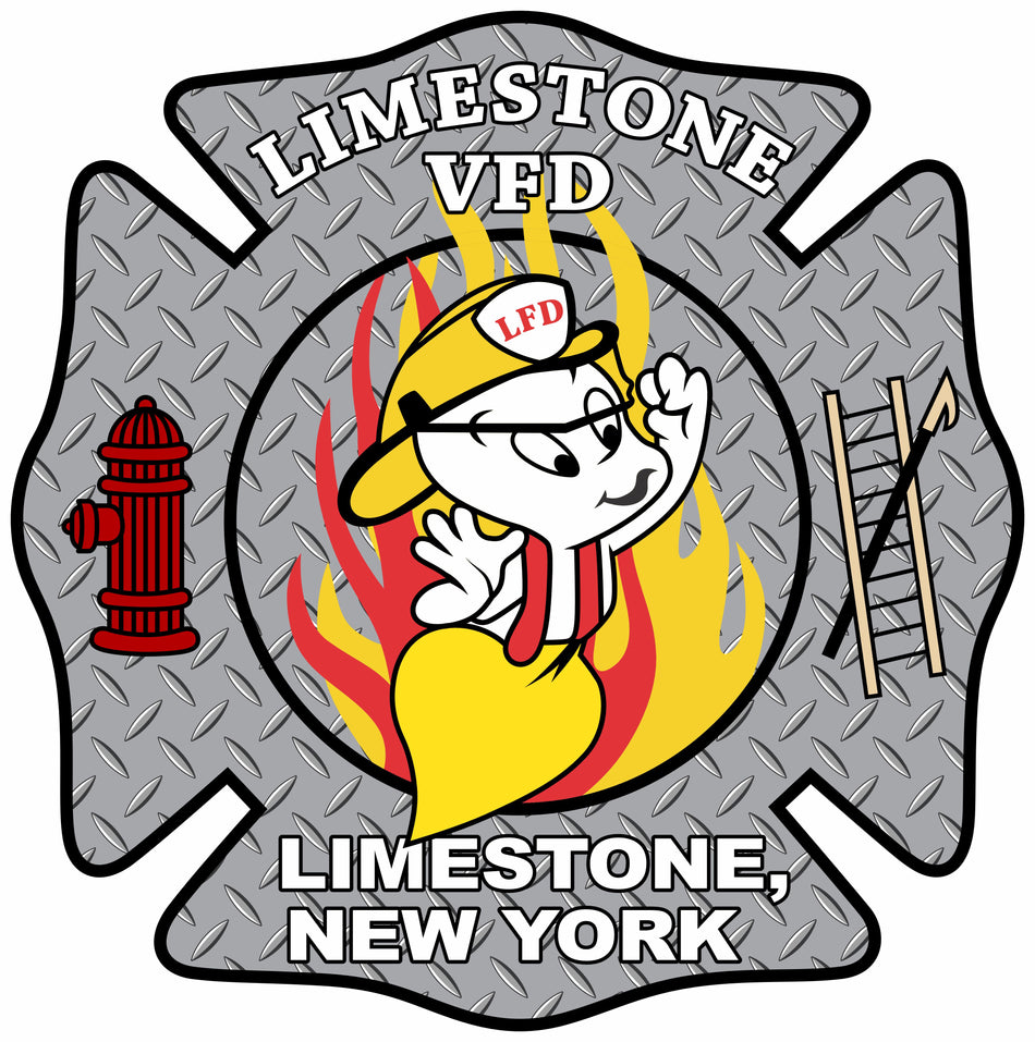 Limestone VFD Maltese Helmet Window/Helmet Decal or MAGNET