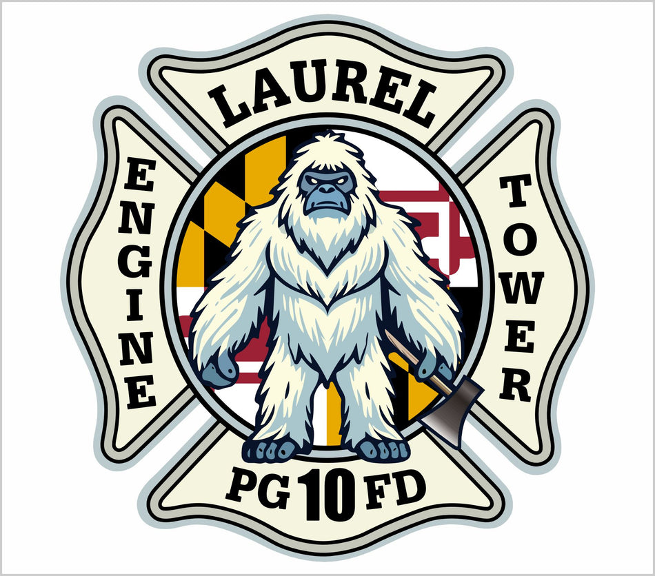 Laurel Engine 10 Fire Department Customer Decal