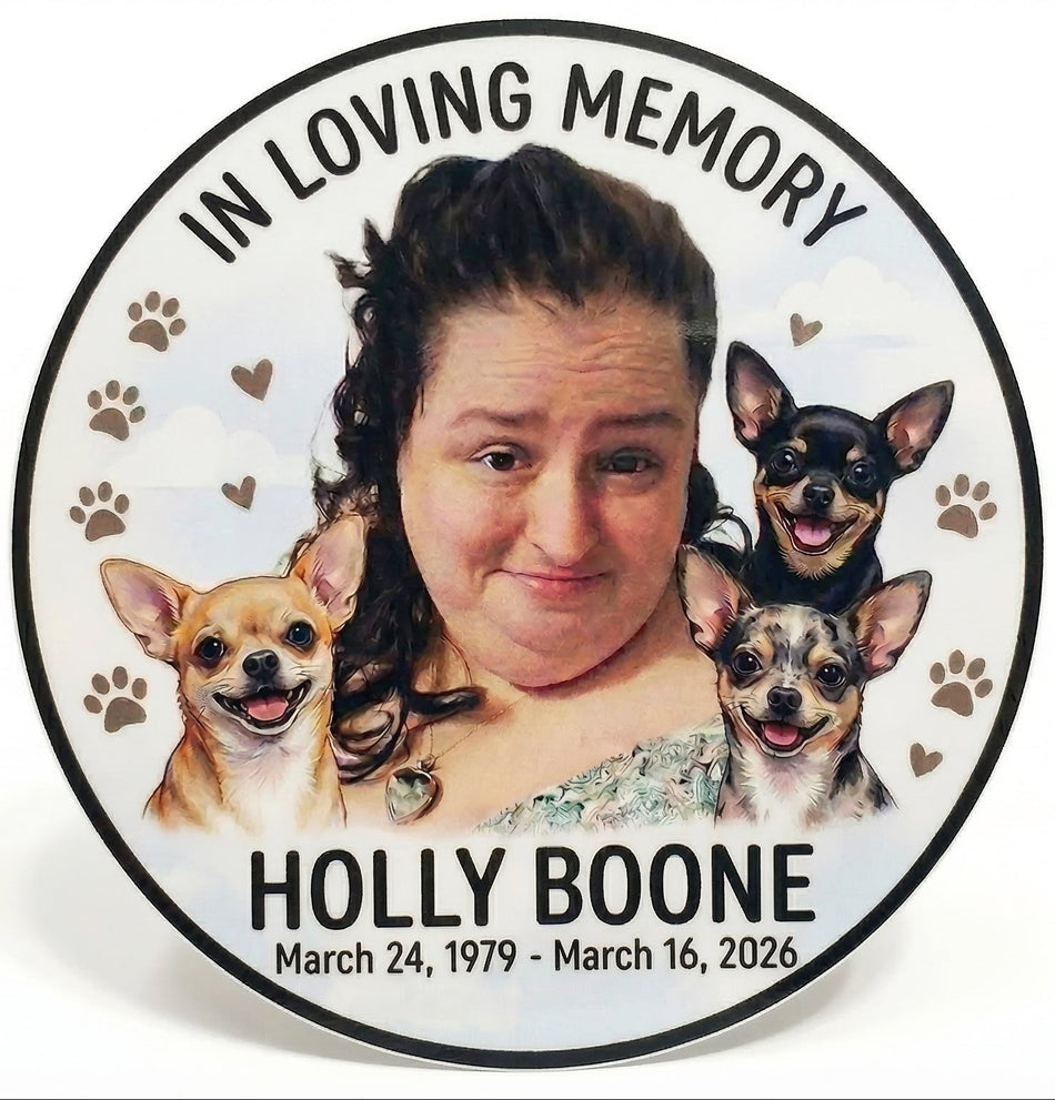 Holly Boone Memorial Helmet Window/Helmet Decal or MAGNET
