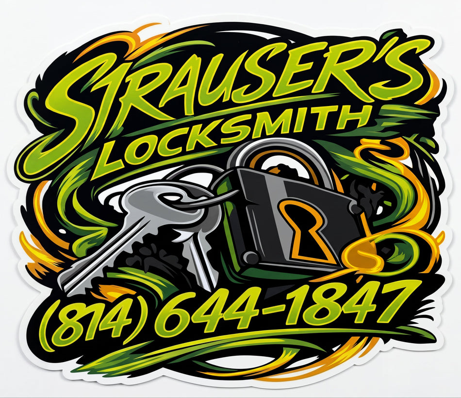 Strausers Locksmith Helmet Window/Helmet Decal or MAGNET