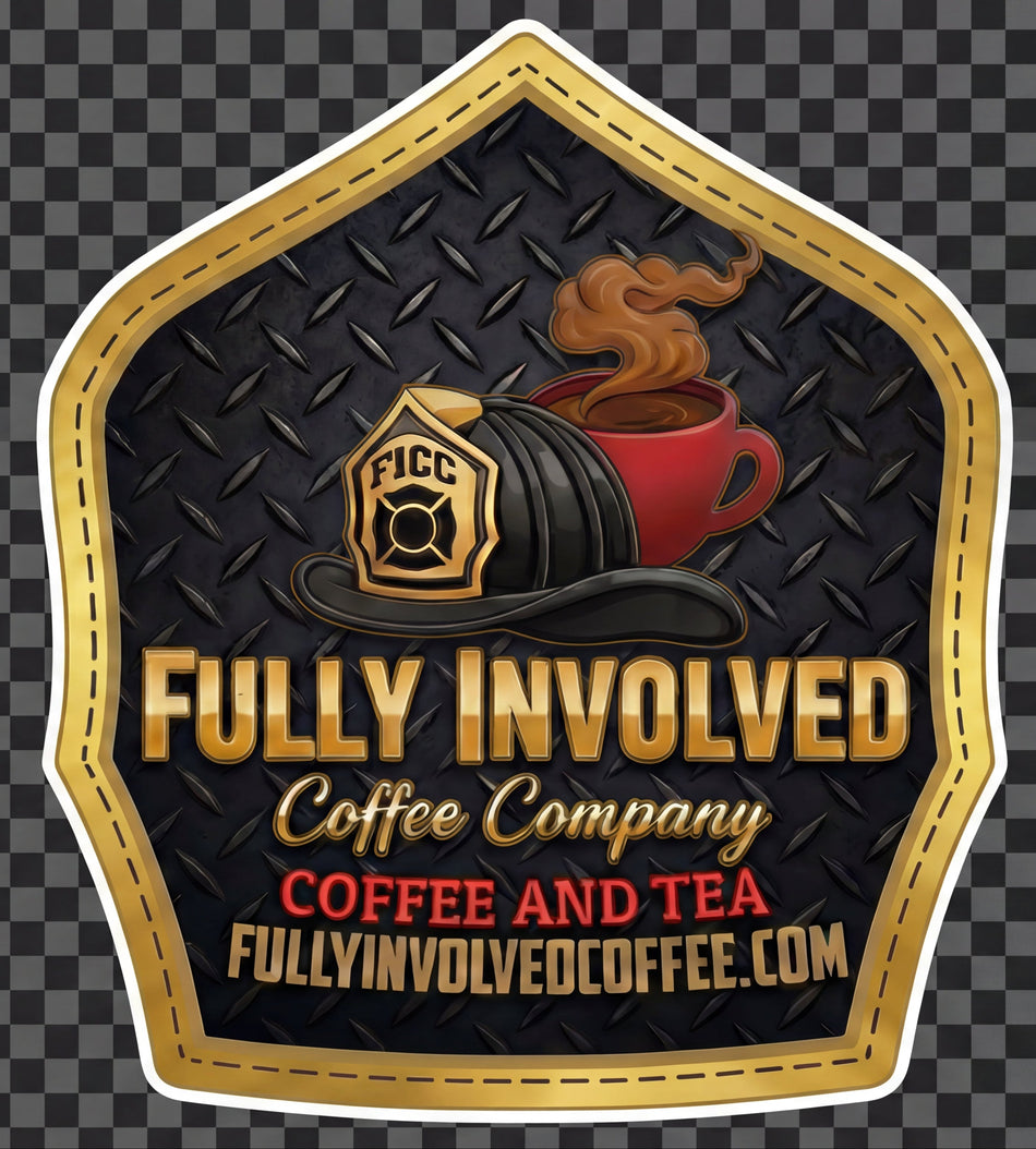 Fully Involved Coffee Window or Helmet Decal Powercall