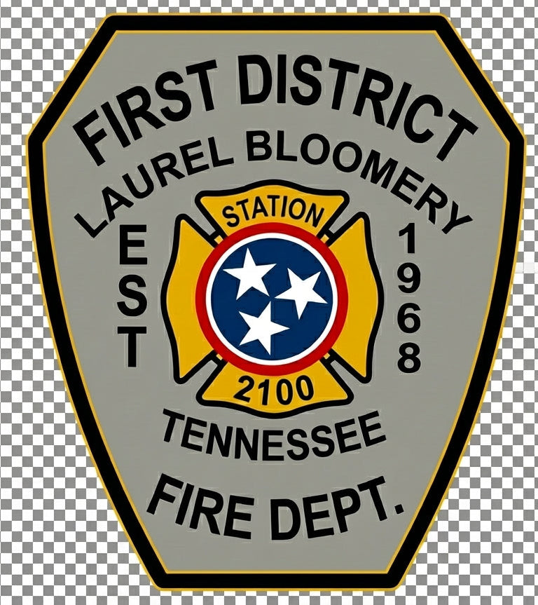 First District FD Window/Helmet Decal or MAGNET Powercall