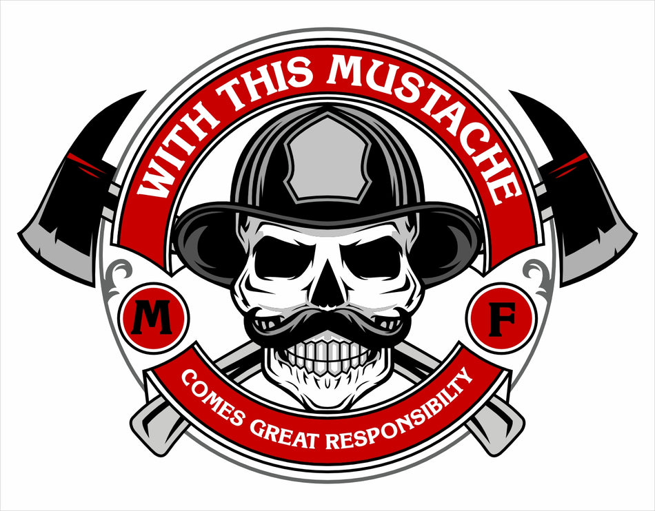 Window Decal Sticker - Mustache Responsibility Design