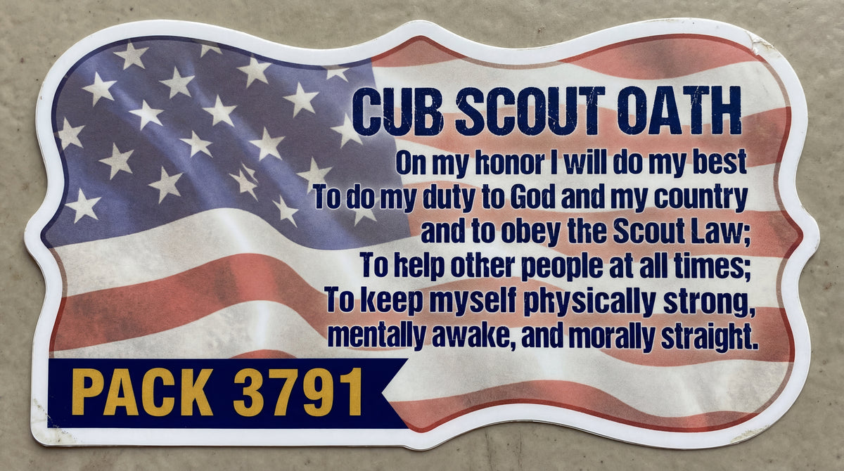 Cub Scout Oath Window or Helmet Decal Powercall – Powercall Sirens LLC