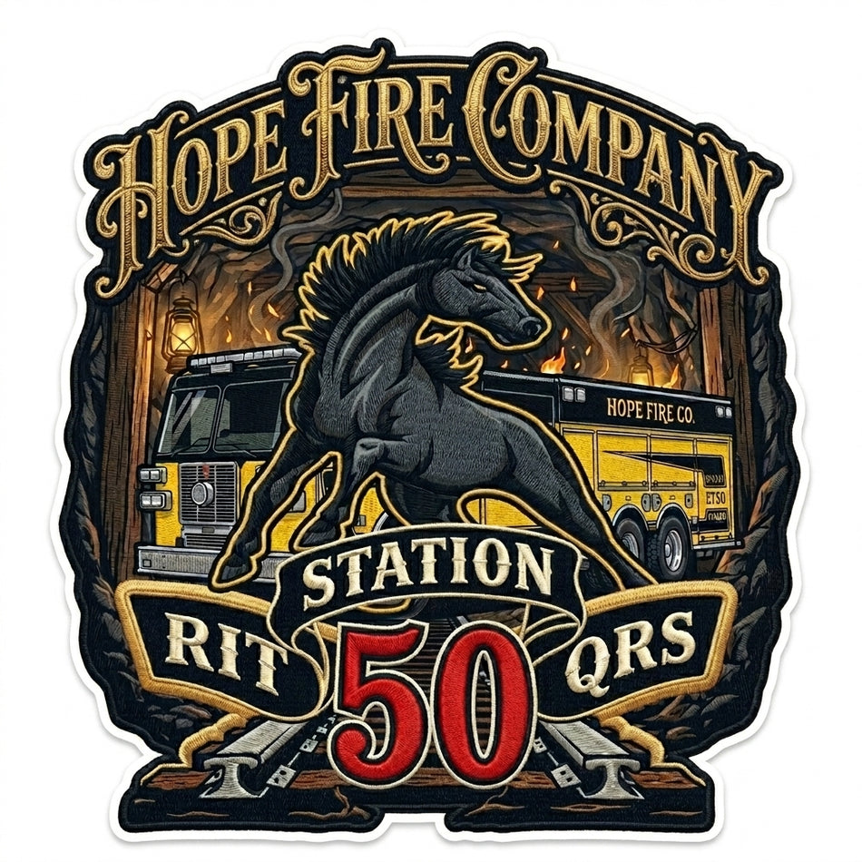 HOpe Fire Company 50 Helmet Window/Helmet Decal or MAGNET