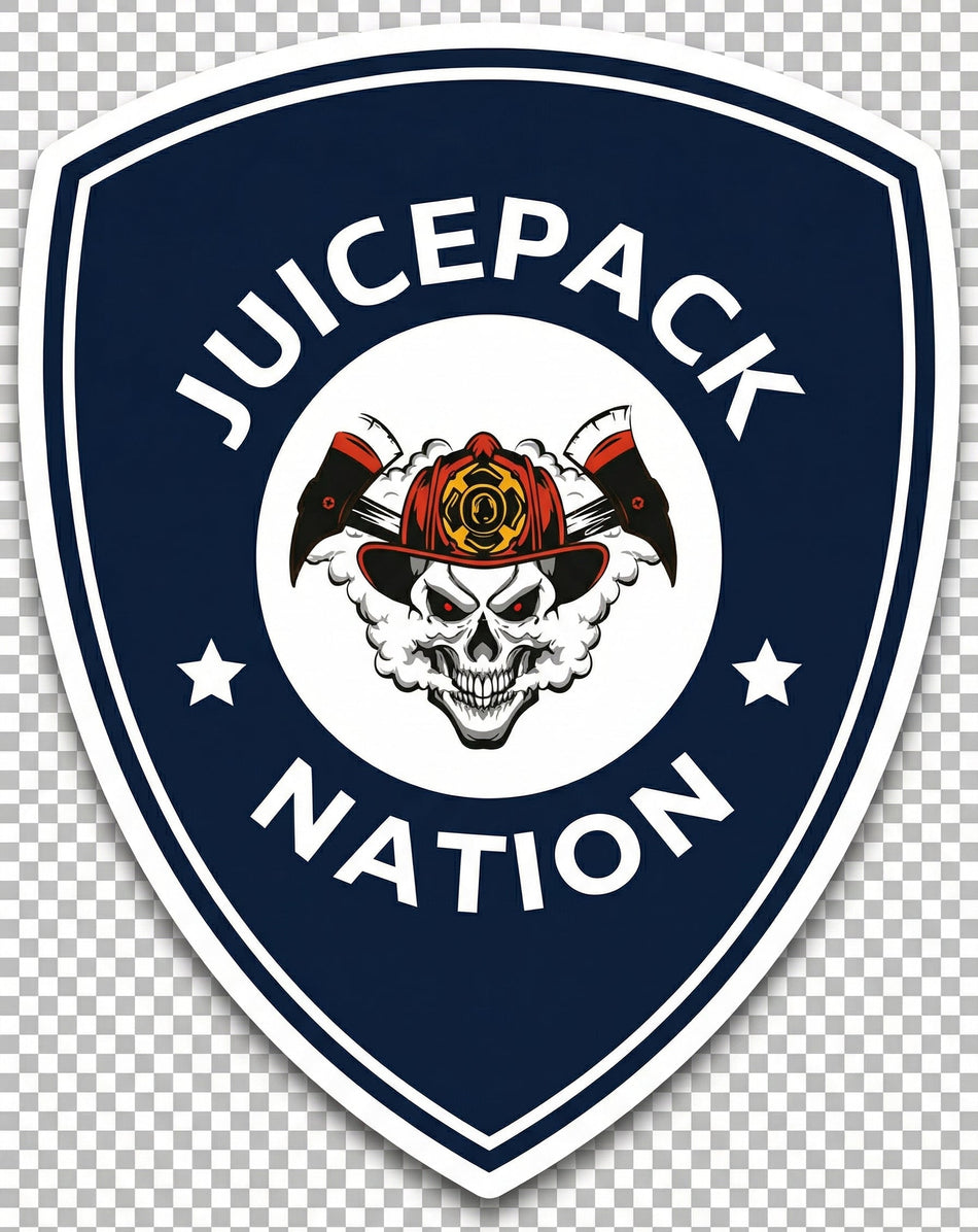 Juicepack Nation Helmet Window or Helmet Decal