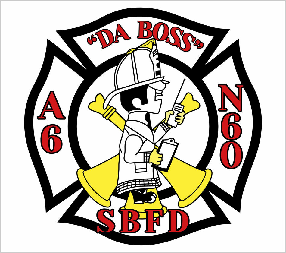 Do Boss SBFD A6 N60 Window or Helmet Customer Decal