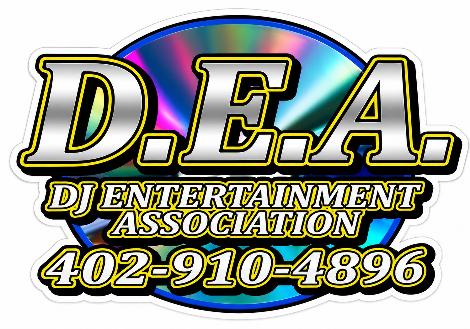 DJ Entertainment Assoc. Window or Helmet Decal economy bulk decal