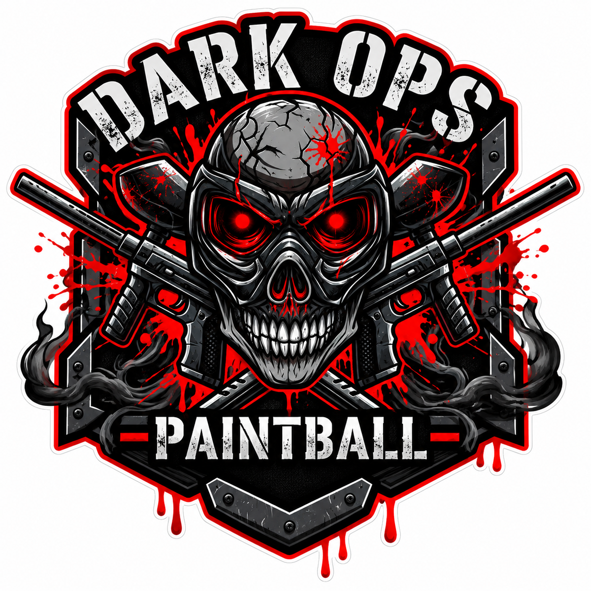 Dark Ops Paintball PREMIUM Customer Window or Helmet Decal (sqd.1)