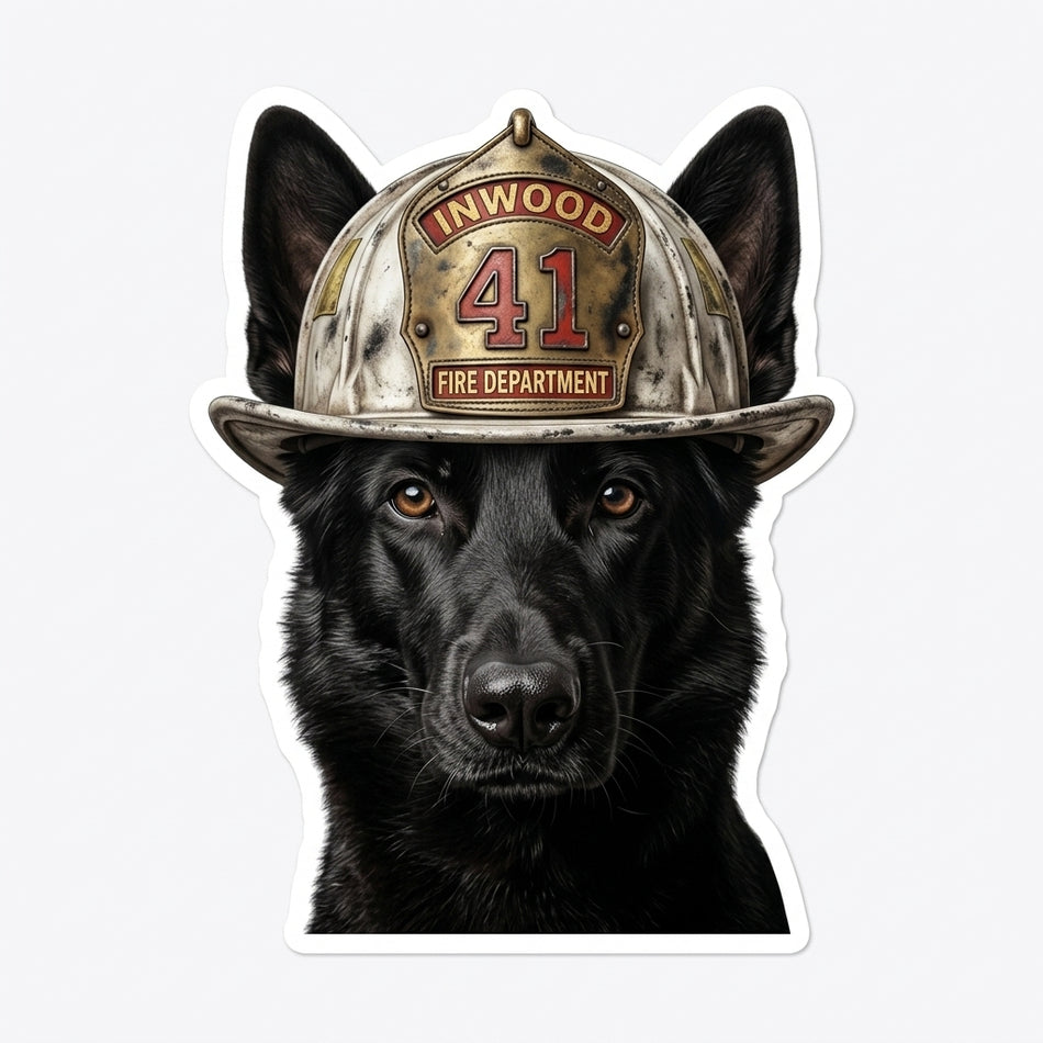 Linwood Fire Department Dog Window or Helmet Decal