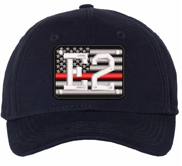 E2 USA Red Line Badge AH30 Adjustable Hat