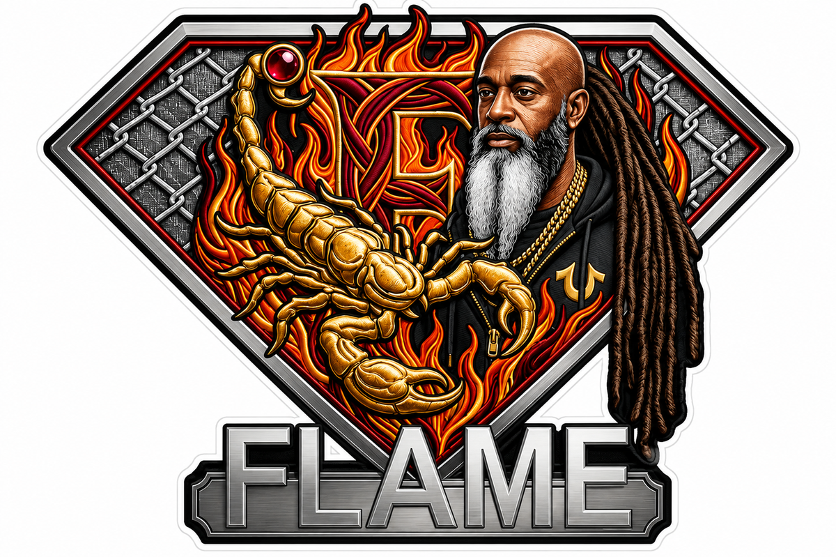 FLAME Custom Window or Helmet Decal economy bulk decal