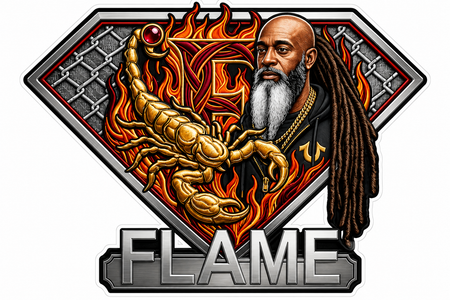 FLAME Custom Window or Helmet Decal economy bulk decal