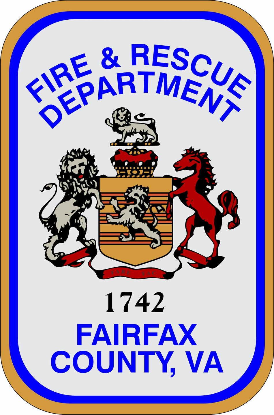 Fairfax County Fire Rescue Customer Decal